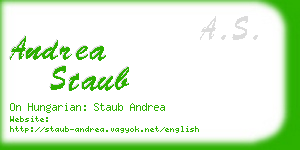 andrea staub business card